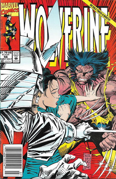 Cover for Wolverine (Marvel, 1988 series) #56 [Newsstand]