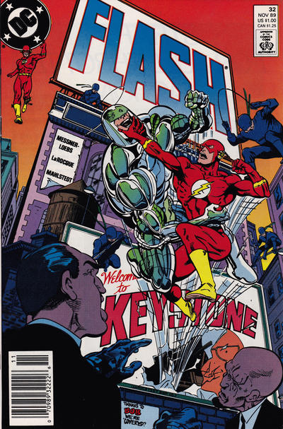 Cover for Flash (DC, 1987 series) #32 [Newsstand]