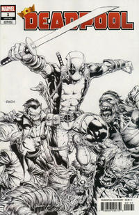 Cover for Deadpool (Marvel, 2020 series) #1 (316) [David Finch Black and White]