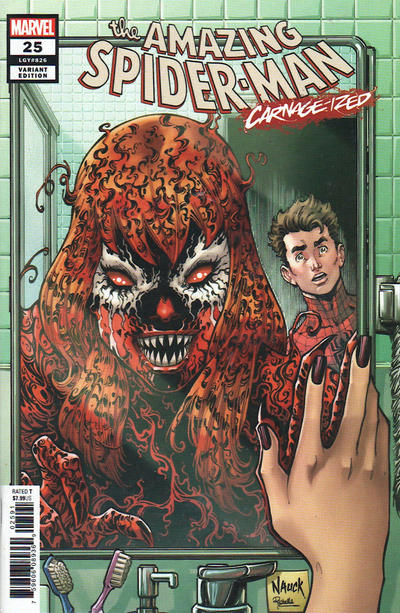 Cover for Amazing Spider-Man (Marvel, 2018 series) #25 (826) [Variant Edition - Carnage-ized - Todd Nauck Cover]