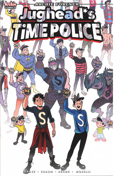 Cover for Jughead's Time Police (Archie, 2019 series) #5 [Cover A Derek Charm]