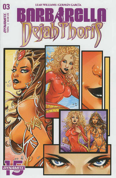 Cover for Barbarella/Dejah Thoris (Dynamite Entertainment, 2019 series) #3 [Cover A Laura Braga]