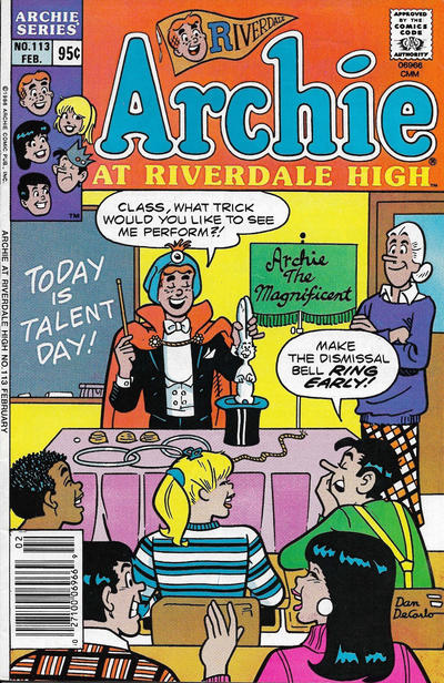 Cover for Archie at Riverdale High (Archie, 1972 series) #113 [Canadian]