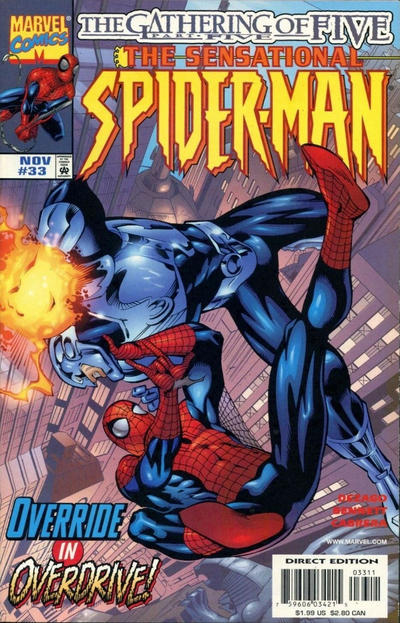 Cover for The Sensational Spider-Man (Marvel, 1996 series) #33 [Direct Edition]