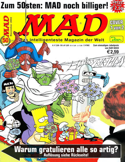 Cover for Mad (Dino Verlag, 1998 series) #50 [Cover 2 von 2]