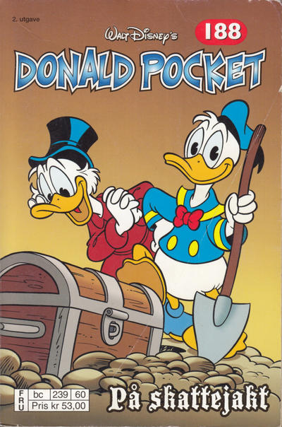 Cover for Donald Pocket (Hjemmet / Egmont, 1968 series) #188 - På skattejakt [2. utgave bc 239 60]