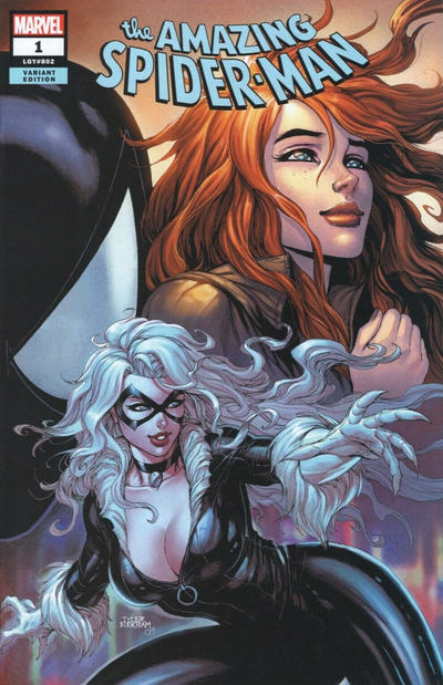 Cover for Amazing Spider-Man (Marvel, 2018 series) #1 (802) [Variant Edition - Comic Sketch Art Exclusive 'Black Cat' - Mark Brooks Cover]