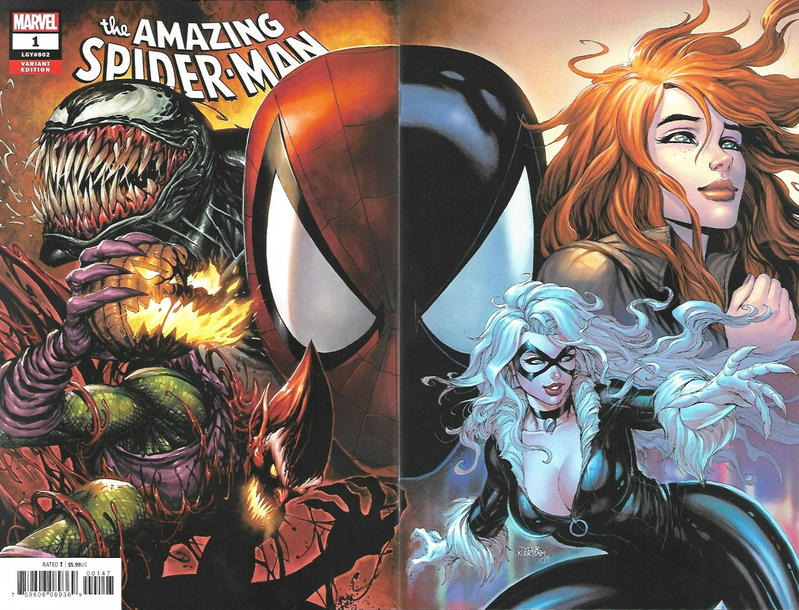 Cover for Amazing Spider-Man (Marvel, 2018 series) #1 (802) [Variant Edition - Clayton Crain Exclusive]