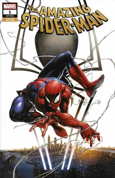 Cover for Amazing Spider-Man (Marvel, 2018 series) #1 (802) [Variant Edition - KRS Comics / Scott's Collectables Exclusive - Gabriele Dell'Otto Virgin Cover]