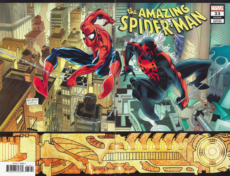 Cover for Amazing Spider-Man (Marvel, 2018 series) #33 (834) [Variant Edition - Hidden Gem - Rick Leonardi Wraparound Cover]