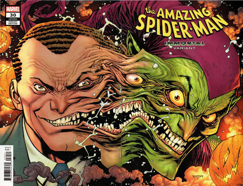 Cover for Amazing Spider-Man (Marvel, 2018 series) #30 (831) [Variant Edition - Immortal - Ryan Ottley Wraparound Cover]