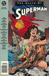 Cover for The Death of Superman (DC, 1993 series) [Newsstand - Second Printing]