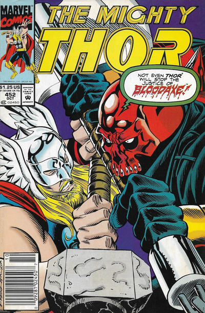 Cover for Thor (Marvel, 1966 series) #452 [Newsstand]