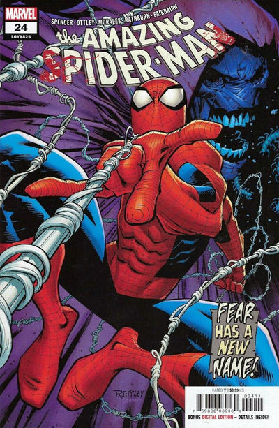 Cover for Amazing Spider-Man (Marvel, 2018 series) #24 (825) [Secret Variant - Carnage 'Bloody' Logo]