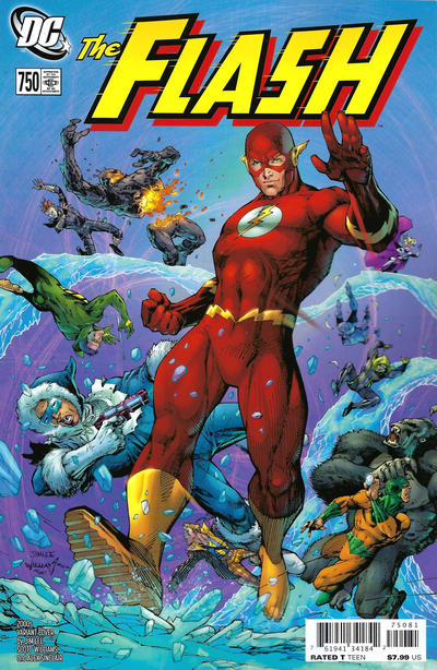 Cover for The Flash (DC, 2016 series) #750 [2000s Variant Cover by Jim Lee, Scott Williams, and Alex Sinclair]