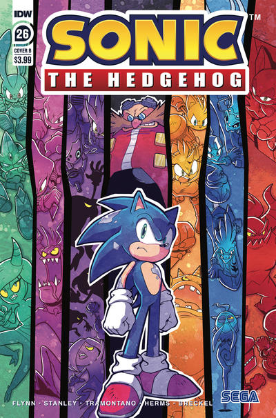 Cover for Sonic the Hedgehog (IDW, 2018 series) #26 [Cover B - Aaron Hammerstrom and Reggie Graham]