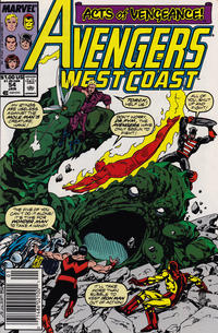 Cover for Avengers West Coast (Marvel, 1989 series) #54 [Mark Jewelers]