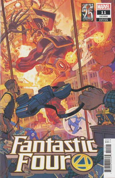 Cover for Fantastic Four (Marvel, 2018 series) #11 (656) [Nick Bradshaw Marvel's 25th Tribute Cover]