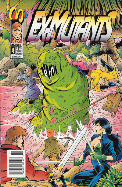Cover for Ex-Mutants (Malibu, 1992 series) #4 [Newsstand]