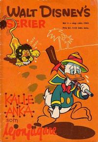 Cover Thumbnail for Walt Disney's serier (Hemmets Journal, 1962 series) #2/1962 - Kalle Anka som lejonjägare