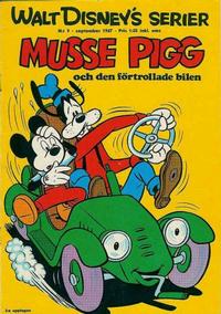 Cover Thumbnail for Walt Disney's serier (Hemmets Journal, 1962 series) #9/1967 - Musse Pigg och den förtrollade bilen