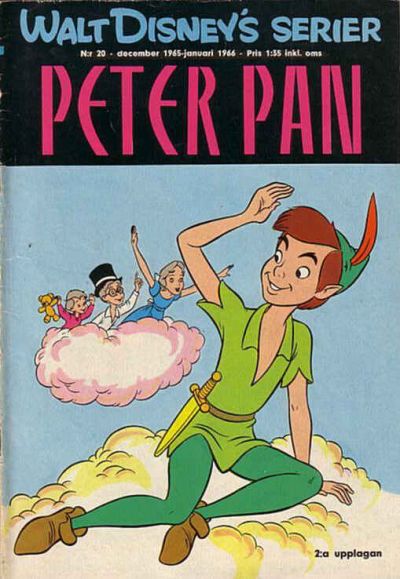 Cover for Walt Disney's serier (Hemmets Journal, 1962 series) #20/1965 - Peter Pan