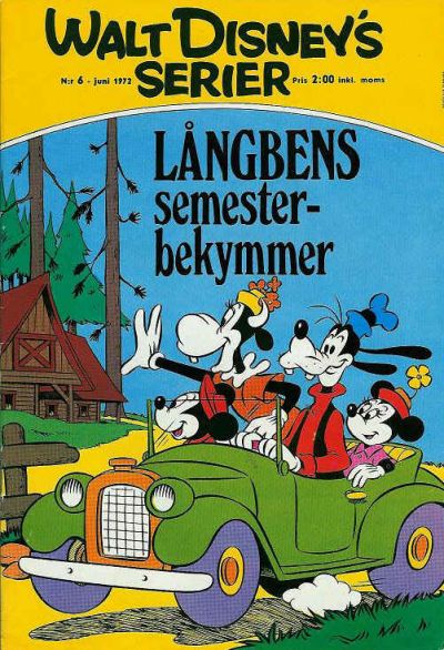 Cover for Walt Disney's serier (Hemmets Journal, 1962 series) #6/1972 - Långbens semesterbekymmer