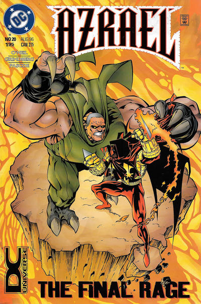 Cover for Azrael (DC, 1995 series) #20 [DC Universe Corner Box]