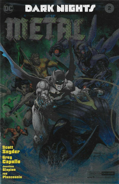 Cover for Dark Nights: Metal (DC, 2017 series) #2 [NYCC Comic Con 2017 Convention Exclusive Silver Foil Cover]