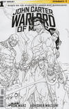 Cover Thumbnail for John Carter, Warlord of Mars (2014 series) #1 [Cover K - Bart Sears Retailer Incentive Black and White Variant]