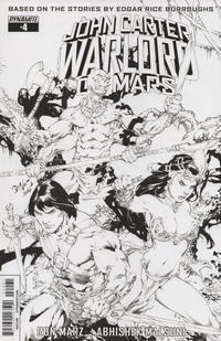 Cover Thumbnail for John Carter, Warlord of Mars (Dynamite Entertainment, 2014 series) #4 [Ed Benes Retailer Incentive Black and White Variant]