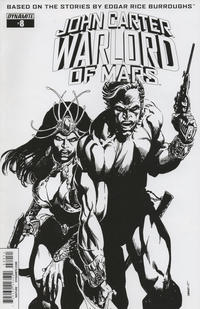 Cover Thumbnail for John Carter, Warlord of Mars (Dynamite Entertainment, 2014 series) #8 [Cover E - Bart Sears Retailer Incentive Black and White Variant]