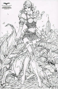 Cover for Oz: Heart of Magic (Zenescope Entertainment, 2019 series) #1 [Subscription Exclusive - Jamie Tyndall Black and White]