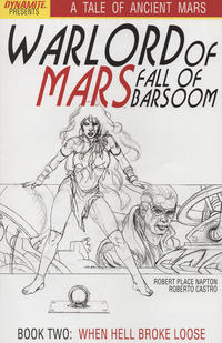 Cover Thumbnail for Warlord of Mars: Fall of Barsoom (Dynamite Entertainment, 2011 series) #2 [Retailer Incentive Cover B&W]