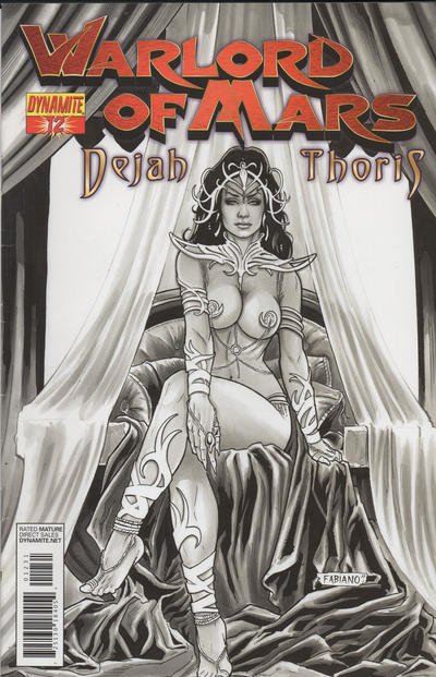 Cover for Warlord of Mars: Dejah Thoris (Dynamite Entertainment, 2011 series) #12 [Fabiano Neves Black and White Retailer Incentive Variant]