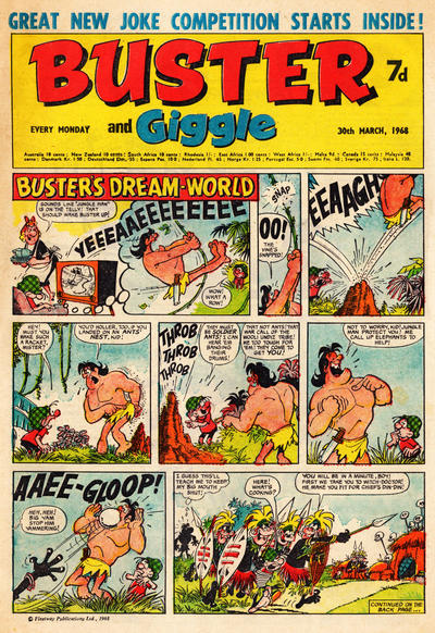 Cover for Buster (IPC, 1960 series) #30 March 1968 [410]