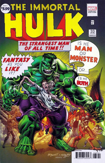 Cover for Immortal Hulk (Marvel, 2018 series) #33 [Joe Bennett Variant]
