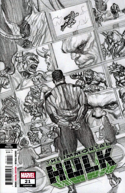 Cover for Immortal Hulk (Marvel, 2018 series) #21 [Third Printing - Alex Ross]