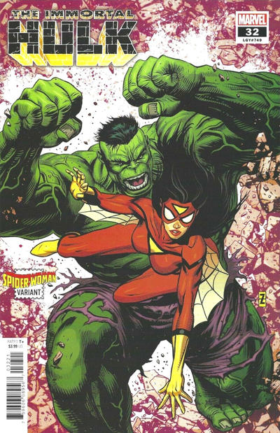 Cover for Immortal Hulk (Marvel, 2018 series) #32 [Patch Zircher 'Spider-Woman']