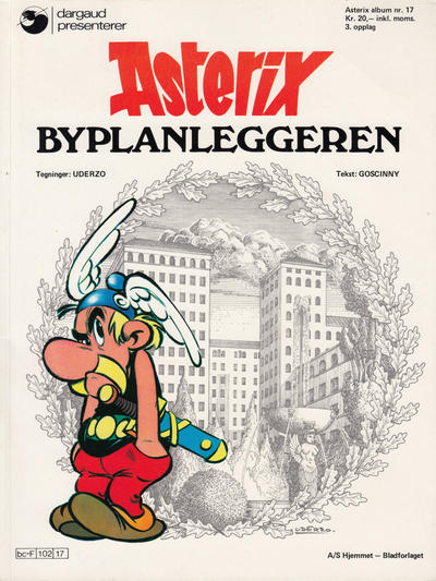 Cover for Asterix (Hjemmet / Egmont, 1969 series) #17 - Byplanleggeren [3. opplag]