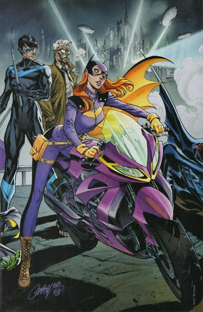 Cover for Batman (DC, 2016 series) #50 [JScottCampbell.com Exclusive Connecting Variant Cover - Batgirl, Nightwing, Commissioner Gordon]