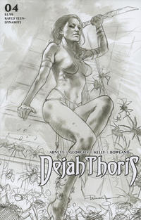 Cover Thumbnail for Dejah Thoris (Dynamite Entertainment, 2019 series) #4 [Incentive Black and White Cover Lucio Parrillo]