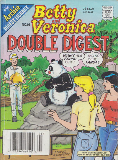 Cover for Betty and Veronica Double Digest Magazine (Archie, 1987 series) #98 [Newsstand]