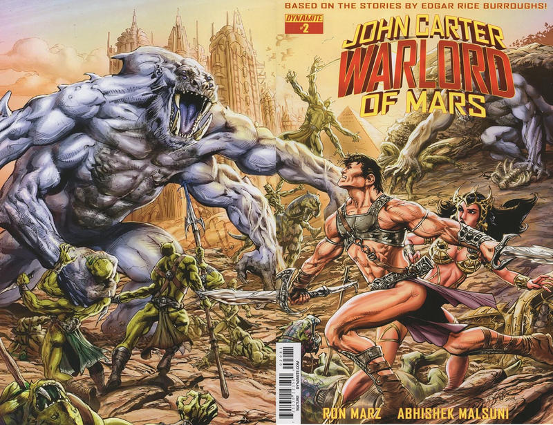 Cover for John Carter, Warlord of Mars (Dynamite Entertainment, 2014 series) #2 [Cover H - Rare Roberto Castro Wraparound Variant]