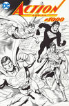 Cover Thumbnail for Action Comics (2011 series) #1000 [Dynamic Forces Dan Jurgens Black and White Wraparound Cover]