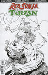 Cover Thumbnail for Red Sonja / Tarzan (2018 series) #6 [Cover G Black and White Aaron Lopresti]