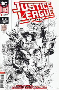 Cover Thumbnail for Justice League (DC, 2018 series) #1 [Jim Cheung Black and White Variant Cover]
