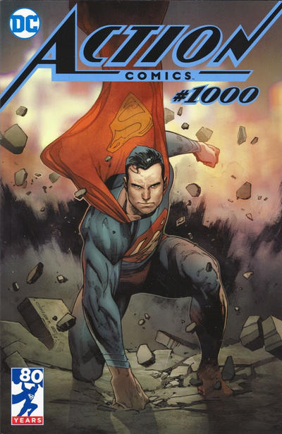 Cover for Action Comics (DC, 2011 series) #1000 [Midtown Comics Olivier Coipel Color Cover]