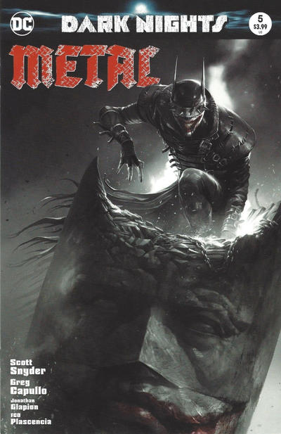 Cover for Dark Nights: Metal (DC, 2017 series) #5 [Exclusive Francesco Mattina Black and White Cover]