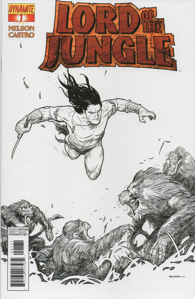 Cover for Lord of the Jungle (Dynamite Entertainment, 2012 series) #1 [Ryan Sook Black & White Incentive Cover]